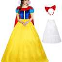 Ainiel Classic Deluxe Lolita Costume Fairytale Dress Role Cosplay for Adults Princess Costume with Petticoat, L