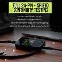 BLE caberQU Digital USB-C Cable Tester, USB PD 3.0/3.1/3.2 eMarker readout, 25 pin Continuity pinout, USB2/3/4, Cable Resistance, iOS&Android app (BLE caberQU Expert kit)