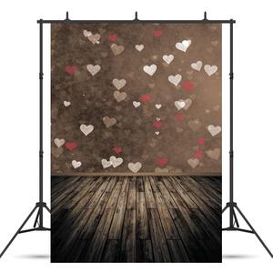 WOLADA 5x7FT Valentine's Photography Backdrop 10876 (Brown)