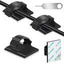 Adhesive Cable Holder Management Wire Clips 50 Pcs BlackSuitable for Cables with a Diameter of  6mm in Cars, Houses, and Offices