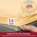 LONAVA California King Size Sheet Set - 6 Piece Hotel Luxury Wrinkle-Free Microfiber Sheet, Oeko-TEX Certified, Breathable & Elastic, 16" Deep Pockets, Pale Yellow