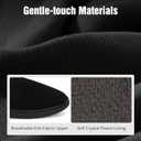 Mens Scuff Slippers, Cozy Supportive Foam Slip-On House Shoes for Indoor & Outdoor (9-10, Black)