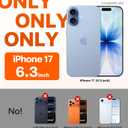 TORRAS for iPhone 17 Case Crystal Clear, [Anti-Yellowing][Military-Grade Protection], Ultra Slim Transparent Anti-Scratch Back, Soft Bumper, Non-Slip Protective Phone Cover, Clear 6.3"