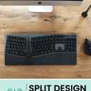 Perixx PERIBOARD-835RD II Wireless Ergonomic Mechanical Keyboard [Firmware Updated] - RGB Backlit - Low-Profile Red Linear Switches - Multi-Device Connection - Compatible with Windows and macOS