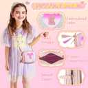 Personalized Toddler Purse for Girls 210, Cute Little Girl Purse & Kids Wallet, Small Initial Shoulder Crossbody Bag, Birthday & Christmas Gift for Daughter(Rainbow,E)