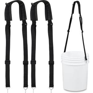 2 Pcs 5 Gallon Bucket Shoulder Carrying Strap, Multifunctional Sling Bucket Holder for 5 Gallon Pail Accessories, Length Extension Replacement for Wire Handle