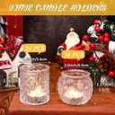 Maxdot Votive Candle Holders Set of 48- Round Glass Candle Holder Bulk for Wedding Home Decoration, Tea Lights Holders for Wedding Shower, Party Gift(Clear)