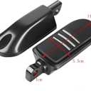 Adjustable Highway Pegs 1.25" 32mm Engine Guard Footpegs - Black Motorcycle Foot Rests with Anti-Slip Rubber Streamliner Style Compatible with Harley Touring Road King Street Glide Sportster Softail
