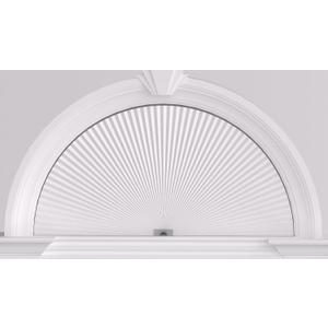 Myshade Arch Window Shades Half Circle Light Filtering Cellular Shades Cordless No Drill Blinds for Windows Half Moon Honeycomb Fabric No Tools Shades Easy Install (1PCS White 72" W X 36" H)