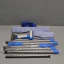 6.5 Feet Window Cleaning Kit with Extension Poles, Window Cleaner Tool with 14 Silicone Squeegee, 14 Microfiber Scrubber & Cloth, Window Washing Equipment for Indoor/Outdoor Windows