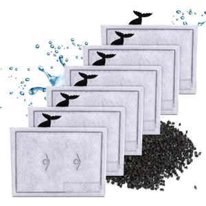 6 Packs Small Filters Cartridges Compatible with Aqueon Small Filter Carbon Filter Cartridge Compatible with Aqueon QuietFlow E Internal Power Filter 10 and 1/2.5/5 Gallon Minibow Aquarium Filters