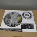 EDISHINE 42 Black Farmhouse Ceiling Fans with Lights, Remote Control, Dimmable, 6 Speeds, 5 Wood Blades, DC Reversible Motor, Timer, Noiseless, Small Rustic Fan for Bedroom Living Room Kids Room (Black & Grey Oka)