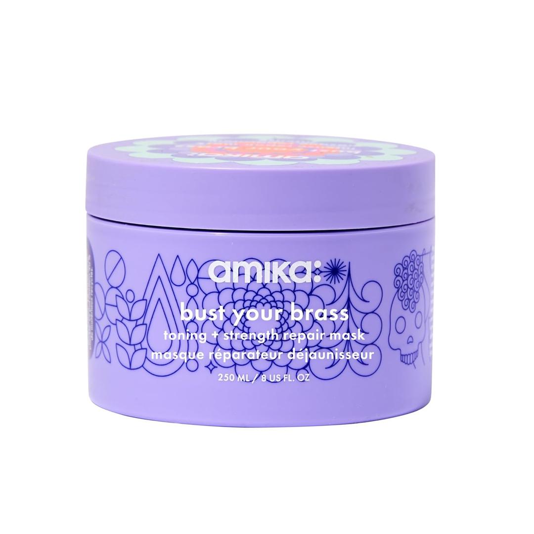 amika bust your brass toning + strength repair mask (8 Fl Oz (Pack of 1))