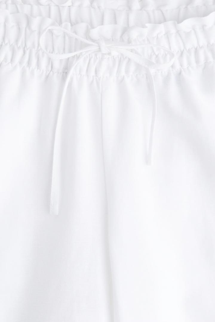 Linen Blend Drawstring Pants, Size XL