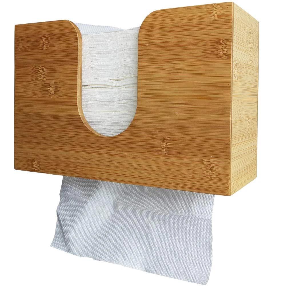 Paper Towel Dispenser Wall MountBamboo Trifold Paper Towel Dispenser Countert