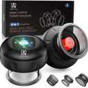 5-in-1 Cupping Kit for Massage Therapy, 12 Levels Smart Dynamic Cupping Set with Red Ligh-t Therapy&Heat Penetrates for Targeted Pain Relief, Knots, Aches, Muscle Soreness - 2Pcs(Black&Black)