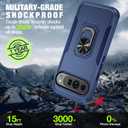 for Google Pixel 9 Pro XL Case [15 FT Military Grade Drop Protection] with Screen Protector & Lens Protector Heavy-Duty Shockproof Kickstand Case for Pixel 9 Pro XL (Blue)