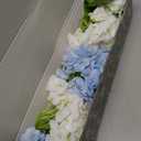 Waipfaru 4Pcs Real Touch Hydrangea Artificial Flowers, Blue White Fake Hydrangea Flowers, 21" Lifelike Latex Faux Hydrangea Flowers for Wedding Bouquet Home Decor Centerpieces