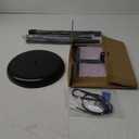 Adjustable Sign Stand, 8.5x11 Inches Floor Standing Sign Holder Stand, Snap-On Open Frame, 360 Rotating Display Outdoor Advertising Poster Signage Stand, Black