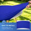 Fitted Round Table Covers 48 Inch-2 Pack Royal Blue Elastic Spandex Table Cloth-Small Stretch Folding Circle Tablecloths Topper Cap for Kitchen Dining Commercial Party Picnic Event Banque