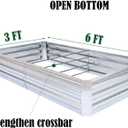 Galvanized Raised Garden Beds 2-Pack (6x3x1ft Each) Popular Heavy-Duty Metal Planter Box with 4 Support Bars for Vegetables, Herbs, Flowers, Space-Saving Size for Small Yards & Patios