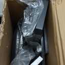 Headboard with Charging Station, Queen Size Headboard Only, Upholstered Queen Head Board with Open Storage, Height Adjustable, Vintage Style, Sturdy and Stable, Black