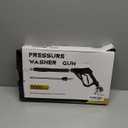 Pressure Washer Gun with Swivel, with Replacement Wand Extension, with M22 14mm & 15mm Fitting, 3/8" Quick Connect Plug, 5 Nozzle Tips with Nozzle Holder, 5000PSI, 41 Inch, Stainless Steel