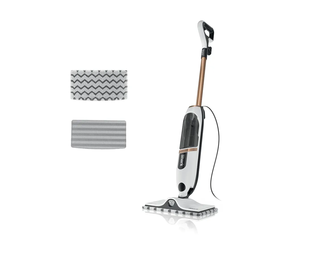 Shark SteamSpot Steam Mop with Steam Blaster Technology, 3 Steam Modes, 2 Washable Pads, XL Removable Water Tank, Lightweight, Steam Cleaner for sealed Hard Floors, Hardwood, Tile, Laminate, S2001