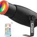 Pinspot Light, Czgor 18W RGBW 4 in 1 LED Spot Lights with Remote, Super Bright with Light Guide Pillar, Manual Focus Disco Ball Spotlight, Soft Cozy Stage Effect Lighting for DJ Disco Party Wedding