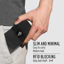 YÖTE Slim Modern Minimalist Wallet RFID Blocking Metal Credit Card Case Wallet for Men, Pop Up Safecard Mens Wallet (Army Green)