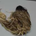 Ponytail Extension, Claw Clip Ponytail Extension for Women Long Ombre Brown Curly Clip in Pony Tails Hair Extensions 30 Inch Synthetic Layered Hairpieces for Women(Ombre Brown Mix Blonde)