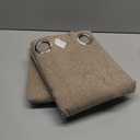 BGment Taupe Faux Linen Curtains for Living Room 95 Inch Length 2 Panels Set, Burlap Textured Light Filtering Privacy Semi Sheer Thick Window Curtain Drapes for Bedroom Farmhouse, Each 52 Inch Wide