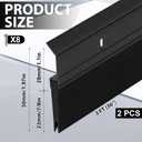 Hushee 2 Pack 36 Inches Door Sweep for Bottom of Door Exterior Interior, Double Rubber Aluminum Alloy, 1 Inch Gap Fill All-Season Energy Saving Commercial Weather Stripping Draft Stopper(Black)