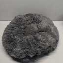 20in Cat Beds for Indoor Cats, Calming Donut Bed for Puppy and Kitten, Washable Round Fluffy Pet Bed for Small Medium Dogs and Cats (Dark Grey)