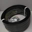 Packaging Strapping Banding Coil 1000ft x5/8x 0.035" PET Strapping Roll 1500lb Heavy Duty Industrial Strength Rust-Resistant Black Plasitc Polyester Pallet Strapping & 100 Buckles