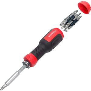 SHARDEN Multi Screwdriver 13-in-1 Screw Driver Adjustable Screwdriver Set Multitool All in One with Torx Security, Flat Head, Phillips, Hex, Square and 1/4 Nut Driver (Extendable-NoRatchet, Red) SHARDEN Multi Screwdriver 13-in-1 Screw Driver Adjustable Screwdriver Set Multitool All in One with Torx Security, Flat Head, Phillips, Hex, Square and 1/4 Nut Driver (Extendable-NoRatchet, Red)