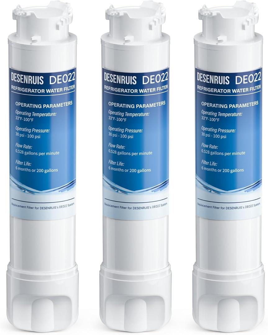 Water Filter Replacement Compatible with Frigidaire EPTWFU01, EWF02, Pure Source Ultra II, Pack of 3, By DESENRUIS