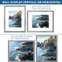 Hongkee 16x20 Frames Set of 2, Rustic Grey Wood Style - Display 16 x 20 Picture without Mat or 11x14 Picture with Mat, Wall Mounting Horizontal and Vertical