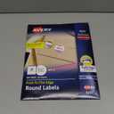 Avery Matte White Round Labels, Sure Feed Technology, Permanent Adhesive, 1-1/2", 400 Labels (8293)