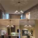 HDDFL Chandeliers Light 5 Lights Chandelier Lamp Modern Pendant Lighting Fixtures Hanging Lamps for Dining Room Entryway Living Room Bedrooms Foyer Entrance Kitchen