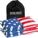 SPORT BEATS Cornhole Bags Set of 8 - Regulation Size & Weight Bean Bags, Heavy Duty Double-Stitched Canvas for Tailgating, Outdoor Backyard Game Accessories with Carry Tote
