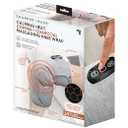 Calming Heat Knee Wrap by Sharper Image | Weighted Copper & Charcoal, Heating Pad, Auto Shut-Off Feature, Gift for Holidays, Women & Men | 2 Heat & 5 Vibrating Massage Settings, 30.3” x 16.5”