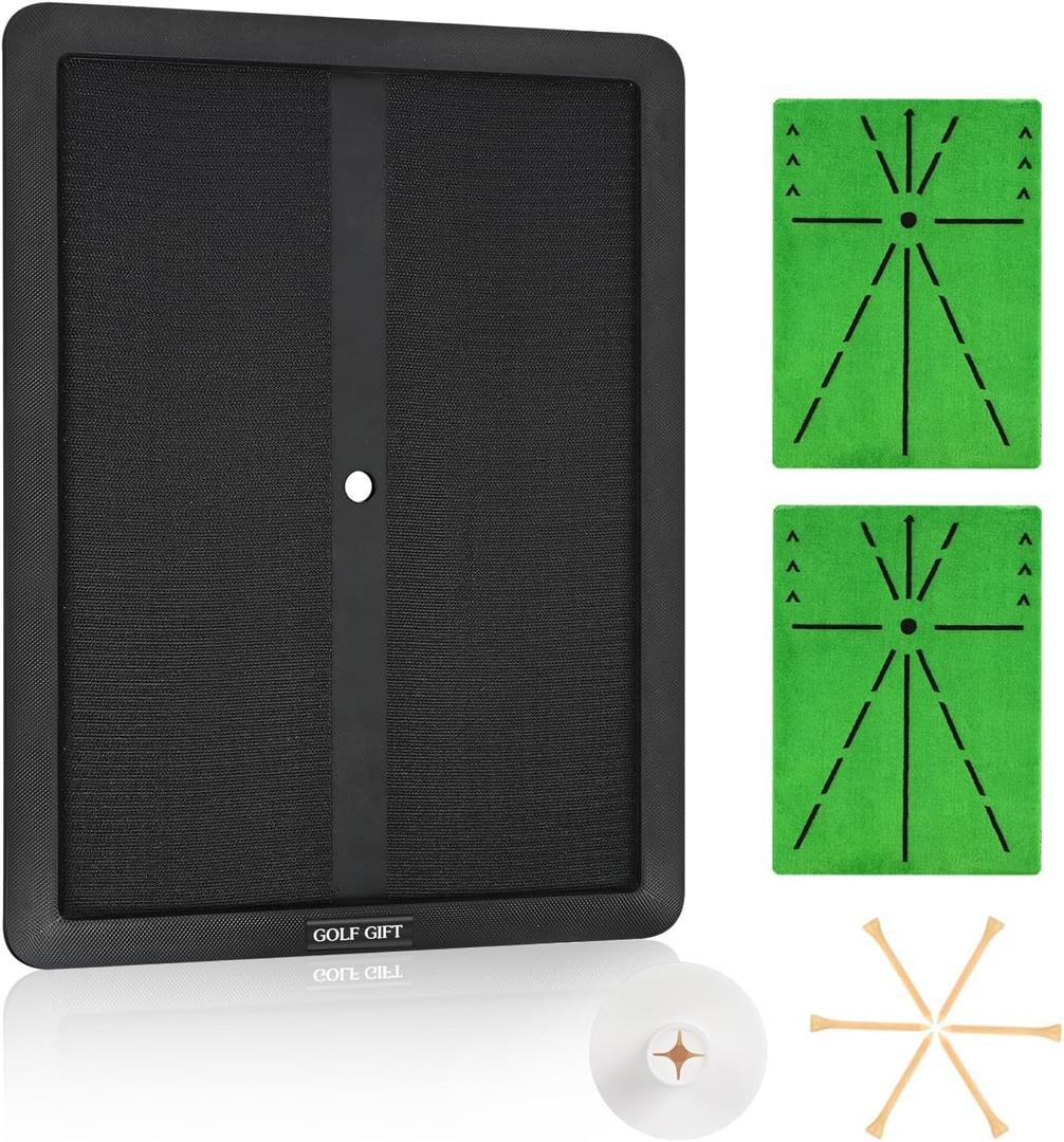 Golf Hitting Mat, with Clear Swing Path Feedback, Flannel Mat 13 * 17in Replaceable Practice Mat Without Rubber Base for Indoor/Outdoor,Golf Gifts for Men/Women Golfers