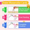 Valentines Day Gifts for Kids for Kids 24 Pcs Paint Watercolor Joke Valentines Cards,Valentine's Day Gifts for Boys Girls Classmates School,with Paintbrush
