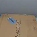 26 x 26 Inches Large Square Curved Black Walnut Wood Ottoman Tray with Handles, Serve Tea, Coffee Classic Wooden Decorative Serving Tray