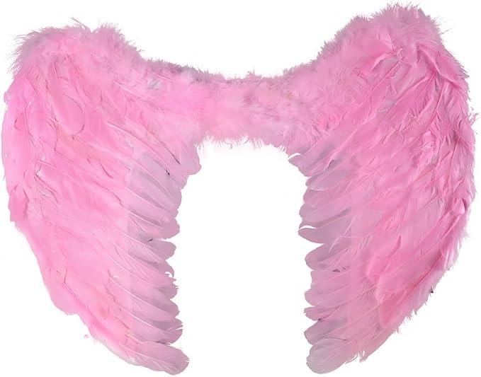 Angel Heaven Fairy Godmother Feather Wings Pink Wedding Valentine's Day Cupid