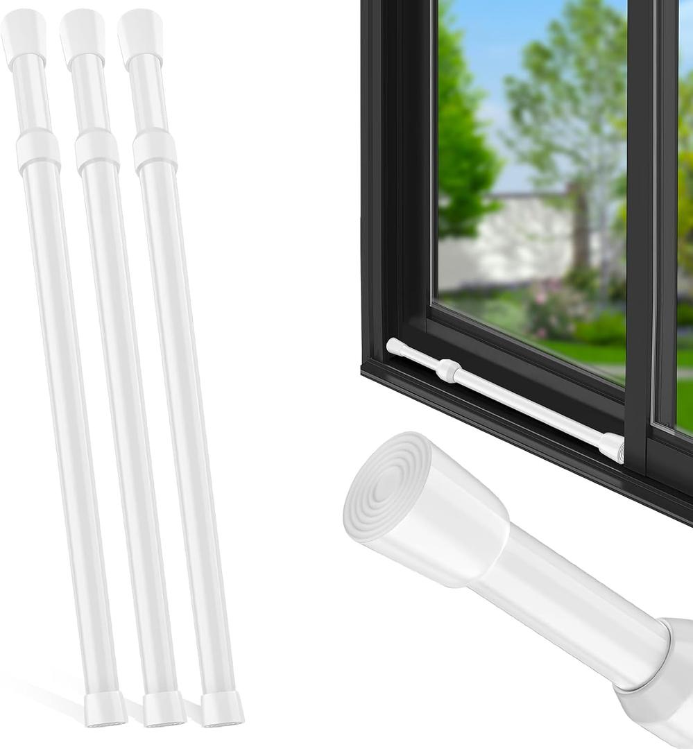 3 Pack Window Security Bars Adjustable 19.6''-35.4'', Sliding Window Lock Bar, Safety Bar for Windows, Adjustable Window Lock Bars for Home Security Inside