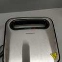 OVENTE Electric Panini Press Grill with Nonstick Plates, LED Indicator Lights, Thermostat Control, Cool Touch Handle, Compact Sandwich Maker Perfect for Cooking Breakfast, Snacks & More, Black GP0401B