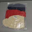 REDESS Baby Kids Winter Warm Hats, Infant Toddler Children Pom Pom Beanie Knit Cap Girls Boys (0-3T, Beige+red+navy)