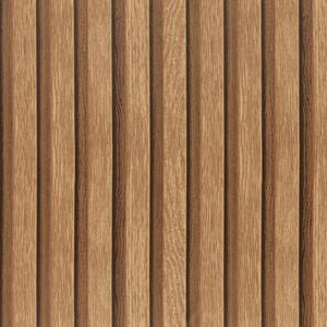 Arthome 17''x393'' Wood Slat Wallpaper, Peel and Stick Self Adhesive Wall Covering Decorative Removable Contact Paper Waterproof Faux Wood Grating Stripe Vinyl for Living Room Bedroom (Brown)